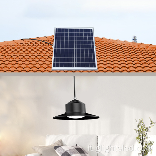 Lampada ad alta baia a LED solare con telecomando intelligente 50w